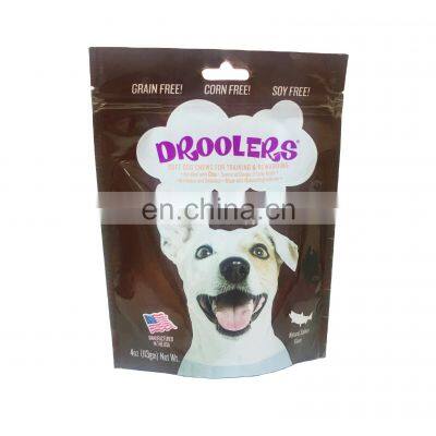 Shenzhen supplier spot light printing surface dog treat food packaging bag