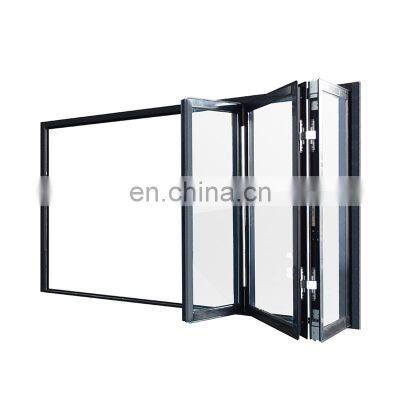 factory high quality kitchen soundproof accordion windows sliding aluminum bi-folding window