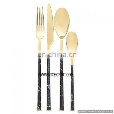 black & gold cutlery