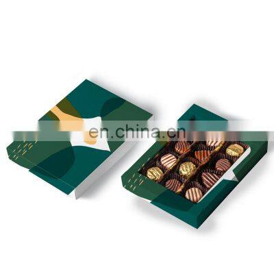 Cardboard gift boxes lid package box with window 6 decorative cut out chocolate paper packaging