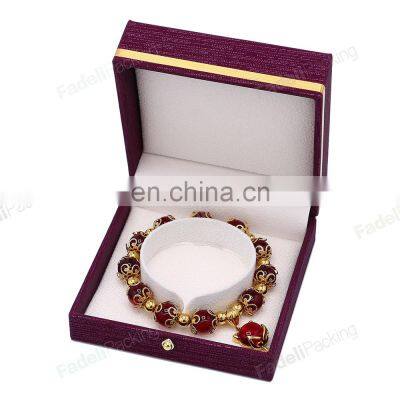 Luxury PU Leather Jewelry Box Packaging Bangle Box Necklace Ring Bracelet