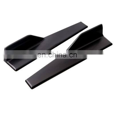 2PCS Universal Classic Black Car Side Skirts Car Rocker Spiltters