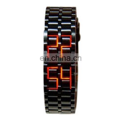 SKMEI 8061 Full Stainless Steel LED Waterproof Sport Branded Couple watch Fashion 24 Hour Watches Men Reloj