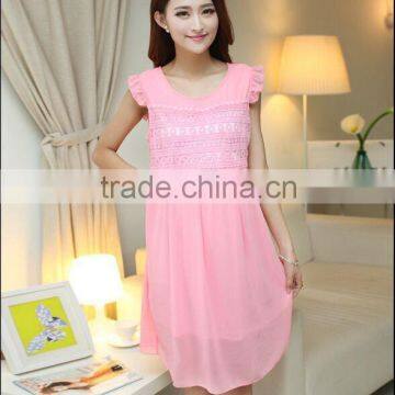 C64812A korean newest splice dress for pregnant woman