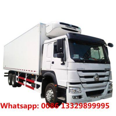 Customized SINO TRUK HOWO 6*4 336hp diesel 20T refrigerated truck for sale,