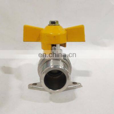 Forged Lever Butterfly Handle Brass Gas Ball Valve Brass Male Thread Gas Valve