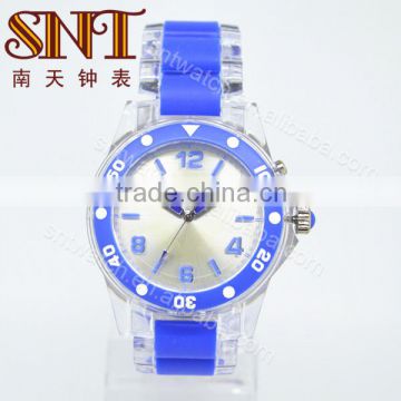 Plastic watch with various color with EL backlight on sale