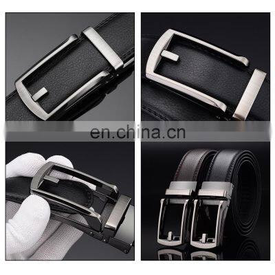 Wholesale Custom Simple Clip Reversible Leather Ratchet Pin Buckle Leather Belt Buckle photo-3