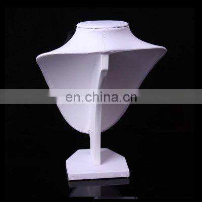Classical White Long Board Plush Necklace Mannequin Display Stand Customized Model Bust Jewelry Display Stand Rock Holder photo-5