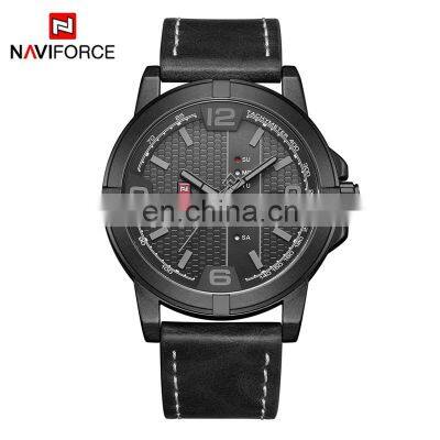 NAVIFORCE NF9177 Naviforce mens quartz watches big face dial leather men wristwatches luxury