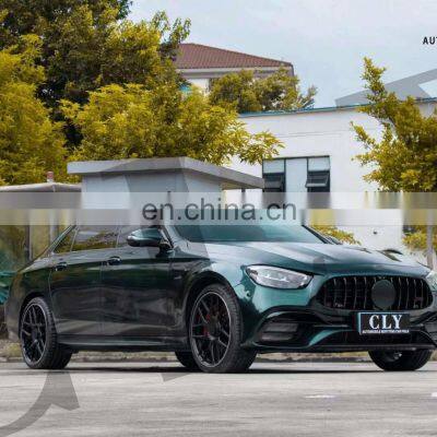 New Style Car Bumpers For 2021 Benz E Class W213 Upgrade E63S AMG Wide Body Kits With Grille Hood Fender Rear Diffuser With Tips photo-2
