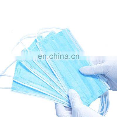 Disposable medical surgical face mask TYPE IIR 3ply earloop non-woven CE exporting white list EN14683:2019