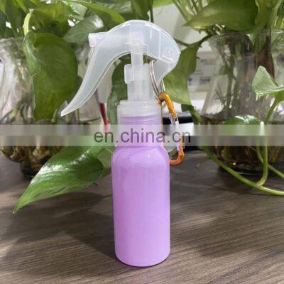 Alcohol Trigger Carabiner Bottle Empty Transparent Clear 50ml 60ml 250ml Perfume Plastic Spray Bottle