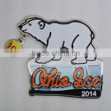 baseball lapel pins polar bear lapel pin custom lapel pins dangling lapel pin