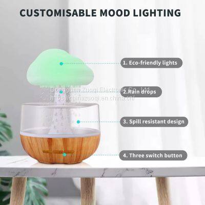 Raining Cloud Night Light Micro Humidifier Aromatherapy Essential Oil Diffuser photo-4