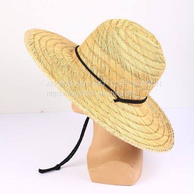 Summer Bandage Straw Hat Outdoor Outing Large Brim Sun Hat photo-4