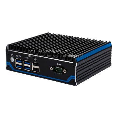 Partaker Fanless Mini PC Small Desktop Computer NUC Intel Celeron J4125 Quad Core 1xHD-MI 2xDP 2xLan 6xUSB 1xCOM Windows 10 Pro photo-4