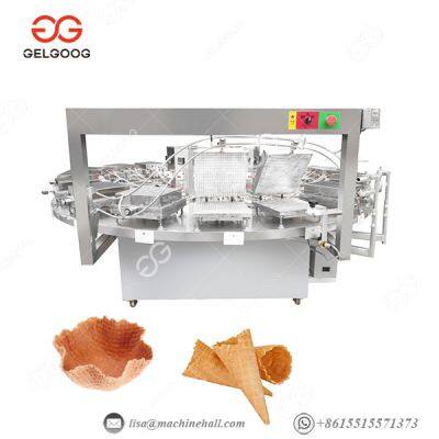 Automatic Rolled Sugar Cone Making Machine Pizza Waffle Cone Machine