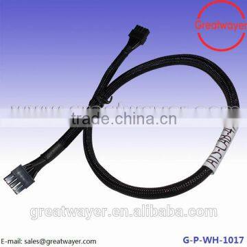 20AWG 10pin molex connector mesh sleeve wire harness