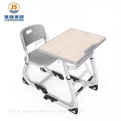 JS School furniture Height adjustable classroom desk and chair for primary school