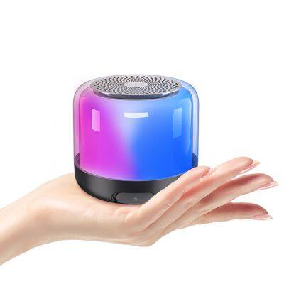 2023 Best Seller BT 5.0 Touch Led Night Light Wireless Portable Bluetooth Speaker Battery Plastic Active RGB Player Sets 2 (2.0)