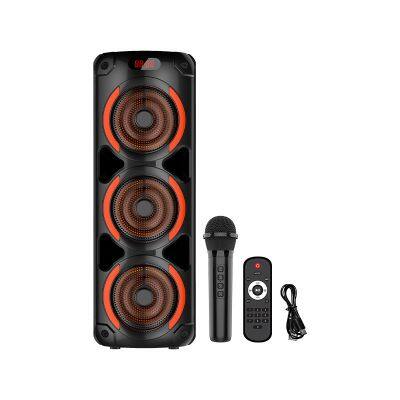 New ZQS8305 deep bass sound 40W power 8 inch*3  wireless big party speaker with colorful lights