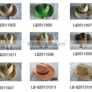 fashion wholesale straw cowboy hats promotional cheap design