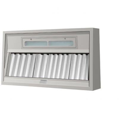 Luxury Square Commercial Kitchen Fume Extraction Hood for Large Catering