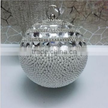 2015 fashion wedding ball pearl beaded clutch bag wedding bag