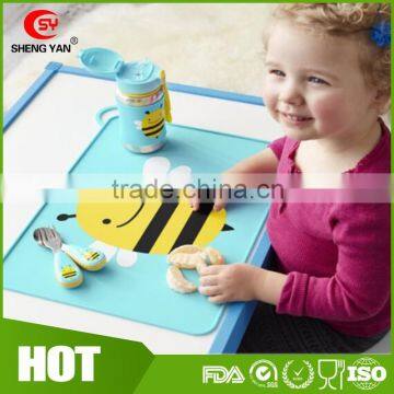 Customized LOGO printed silicone kids table mat for promotional gift