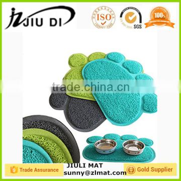 Factory custom pvc pet dog mat/pet mat for food feeding/ pvc coil pet mat