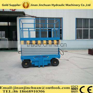 1Ton 14 meters Manual walking Scissor Lift Platform