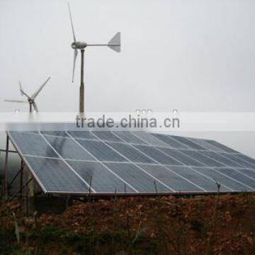 hybrid solar wind power generation system (2000W Horizontal wind turbine generator+ 600W solar panel)