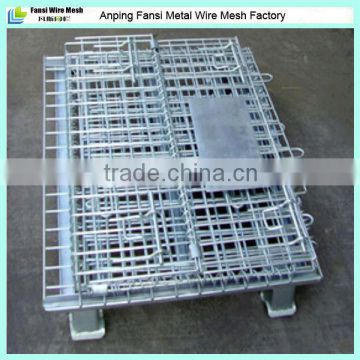 Zinc plated steel welded wire mesh pallet cage