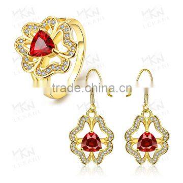 Wholesale 18K gold plated jewelry set for bride