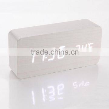 HOT !!!LED Clock Bell Wood Creative LED Clock Acoustic Wooden Clock photo-5