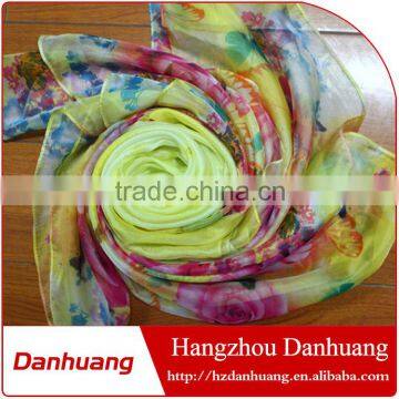 Fashionable 30D chiffon imitation digital printing long scarf