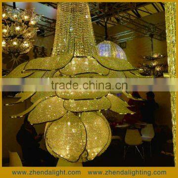 decorative crystal lotus flower chandelier