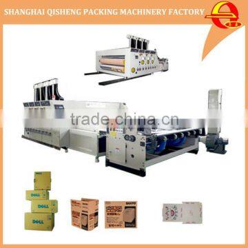Automatic corrugated feeding printing and die cutting machine carton box making production line