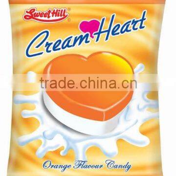 Cream Heart Orange candy