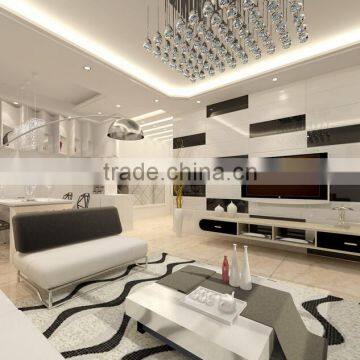 2016 Botton Price for Diamond Shaped 3D Printing Glass for tv Background Wall photo-5