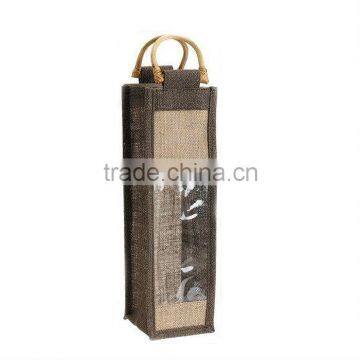 Fashion promotion print hessian bottle bag