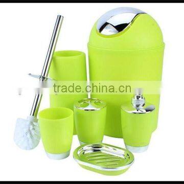 Wholesale Hot Selling 6 Pieces/Set High Quality Plastic Bathroom Set Bathroom Accessory