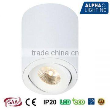 10W Adjustable high quality Dimmable COB led ceiling surface light with HEP driver