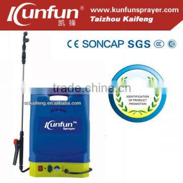 16L Hot item Knapsack rechargeable battery pump, electric sprayer for Agriculture farm &garden(KF-16C-12)