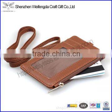 Chinese factory supply customize genuine leather ID card holder