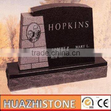 xiamen best quality black granite gravestone design made in china