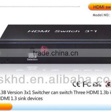 HD Audio/Video 3-Port Switch with Remote