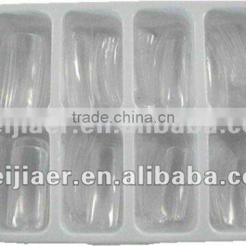 100pcs half cover artificial french nails ( clear )