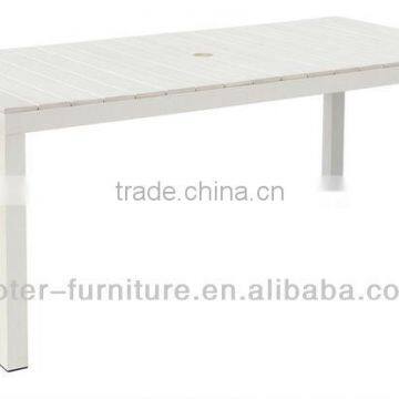 2016 new modern white plastic outdoor table